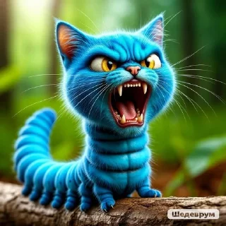 Sticker from синяя котогусеница стикеры хах