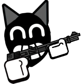 🔫 emoji (ремодель пинов) cartoon cat Telegram sticker 15 of 33