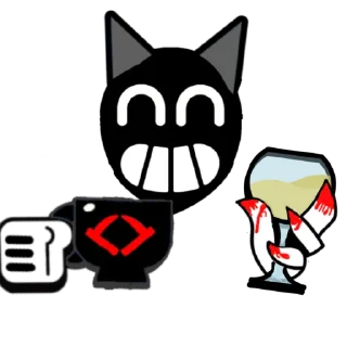 🍷 emoji (ремодель пинов) cartoon cat Telegram sticker 16 of 33
