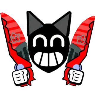 ⚔️ emoji (ремодель пинов) cartoon cat Telegram sticker 12 of 33