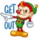 😠 emoji Christmas Elf Telegram sticker 8 of 30