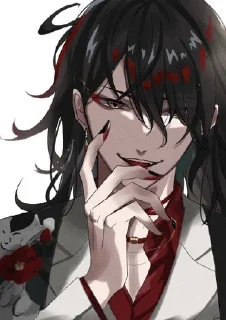😏 emoji Vox Akuma VTuber Telegram sticker 8 of 18