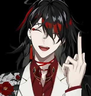🖕 emoji Vox Akuma VTuber Telegram sticker 14 of 18