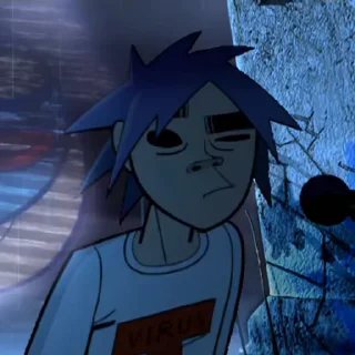 🤨 emoji 🌚 @CloobHub • @Earth928B 🌝 Gorillaz Telegram sticker 8 of 50