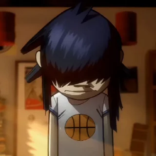 🤔 emoji 🌚 @CloobHub • @Earth928B 🌝 Gorillaz Telegram sticker 22 of 50