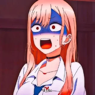 😨 emoji marin: @catliing - создатель Telegram sticker 22 of 39