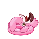 🤣 emoji Pool Flamingo Telegram sticker 20 of 27