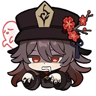 🤤 emoji Ху Тао @stiker912🌺 @Pon_193 Telegram sticker 7 of 97