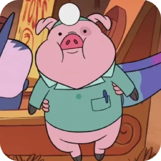 🐽 emoji 𝑾𝒂𝒅𝒅𝒍𝒆𝒔 @gravityfalls_st 👁️⃤ Telegram sticker 9 of 36