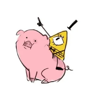 🐽 emoji 𝑾𝒂𝒅𝒅𝒍𝒆𝒔 @gravityfalls_st 👁️⃤ Telegram sticker 6 of 36