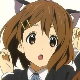 🙀 emoji Hirasawa Yui @fiveforstickers Telegram sticker 22 of 50
