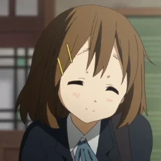😊 emoji Hirasawa Yui @fiveforstickers Telegram sticker 10 of 50