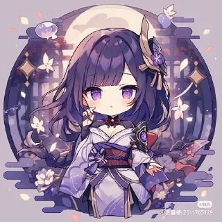 🌟 emoji Райден багиня. Telegram sticker 13 of 45