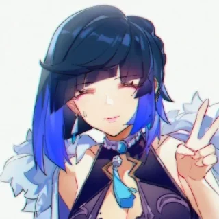 🌊 emoji ʏ ᴇ ʟ ᴀ ɴ 夜兰 @demkell Telegram sticker 6 of 45