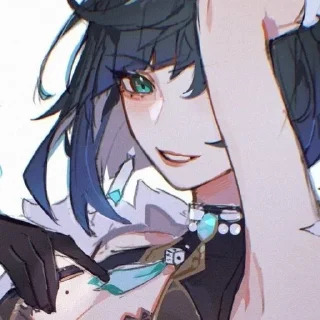 🌊 emoji ʏ ᴇ ʟ ᴀ ɴ 夜兰 @demkell Telegram sticker 15 of 45