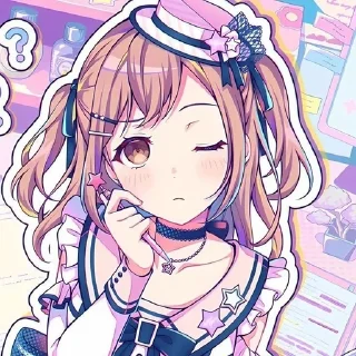 ❓ emoji ~Arisa Ichigaya @GypsyParadise Telegram sticker 13 of 120
