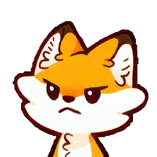 😐 emoji Vicksy Fox Telegram sticker 12 of 55