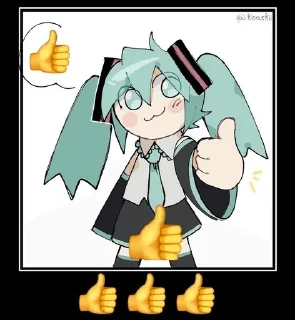 🌟 emoji Miku @MalDiro @fStikBot Telegram sticker 20 of 120