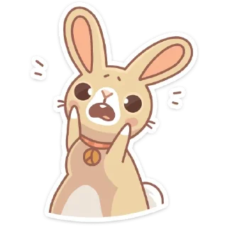 🤍 emoji Зайчик. Telegram sticker 12 of 48