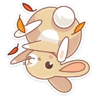 🤍 emoji Зайчик. Telegram sticker 11 of 48