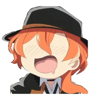 😀 emoji Накахара Чюя @stickerss21 Telegram sticker 17 of 50