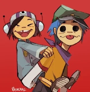 😊 emoji 2-D (Gorillaz) Telegram sticker 16 of 120