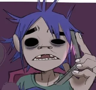 📞 emoji 2-D (Gorillaz) Telegram sticker 19 of 120