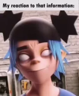 🤨 emoji 🌚 @CloobHub • @Earth928B 🌝 Gorillaz Telegram sticker 5 of 50