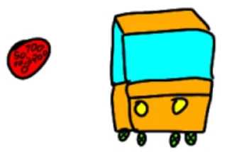 😮 emoji Orange car Telegram sticker 14 of 14