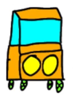 😳 emoji Orange car Telegram sticker 8 of 14