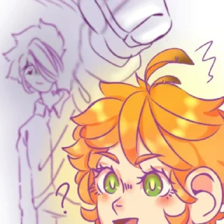 😐 emoji The Promised Neverland Telegram sticker 9 of 116