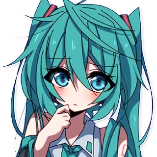 🤔 emoji miku! Telegram sticker 11 of 37