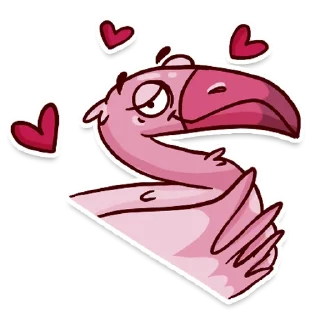 🥰 emoji Flamingo @tryam.art Telegram sticker 12 of 32