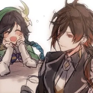 Sticker from zhongli and venti. ࿔