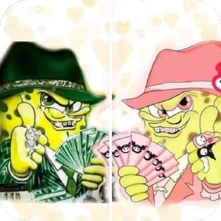 🤑 emoji Spongebob🦶🦶🦶 Telegram sticker 9 of 23