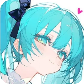 ❤ emoji Miku Telegram sticker 17 of 30