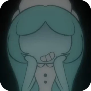 👻 emoji 𝆹𝅥 𝆭  –ℂ𝕠𝕟𝕟𝕚𝕖!!『🩵👻』 Telegram sticker 8 of 120