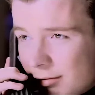 ☎ emoji Rick Astley Telegram sticker 22 of 37