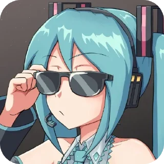 😎 emoji Miku @Sosisonstick Telegram sticker 20 of 89