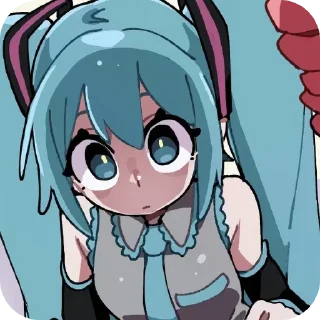 😳 emoji Miku @Sosisonstick Telegram sticker 16 of 89