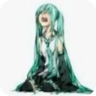 😭 emoji Miku @Sosisonstick Telegram sticker 22 of 89