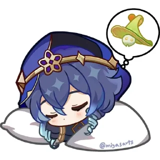 💙 emoji Layla Genshin Impact (⁠*⁠´⁠ω⁠｀⁠*⁠) Telegram sticker 7 of 76
