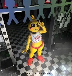 🌟 emoji БОЛЬШЕ ⇨ @CLOOBHUB ТОЙ ЧИКА ФНАФ TOY CHICA FNAF Telegram sticker 17 of 40