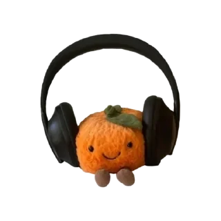 🎧 emoji Orange Telegram sticker 13 of 33