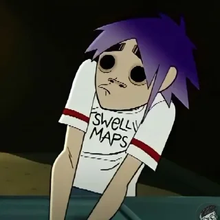 😕 emoji 2-D (Gorillaz) Telegram sticker 12 of 120
