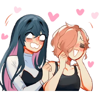 🥰 emoji Лучшие подруги @nyasticks Telegram sticker 21 of 26