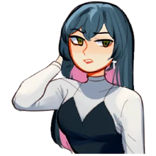 😒 emoji Лучшие подруги @nyasticks Telegram sticker 7 of 26