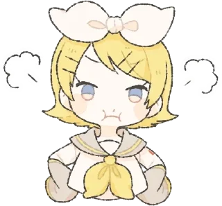 😠 emoji Loose Hatsune and friends|rif| Telegram sticker 14 of 24