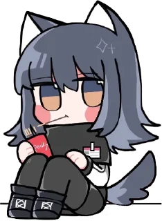 🍬 emoji Lappland & Texas • @tsuuii • @kamisamanojinja Telegram sticker 20 of 88