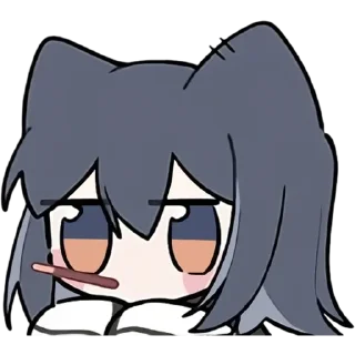 😌 emoji Lappland & Texas • @tsuuii • @kamisamanojinja Telegram sticker 19 of 88